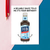 Funny HP Sauce Birthday Card