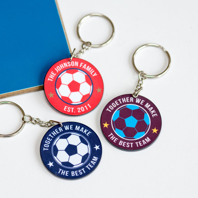 Personalised Football Team Keyring