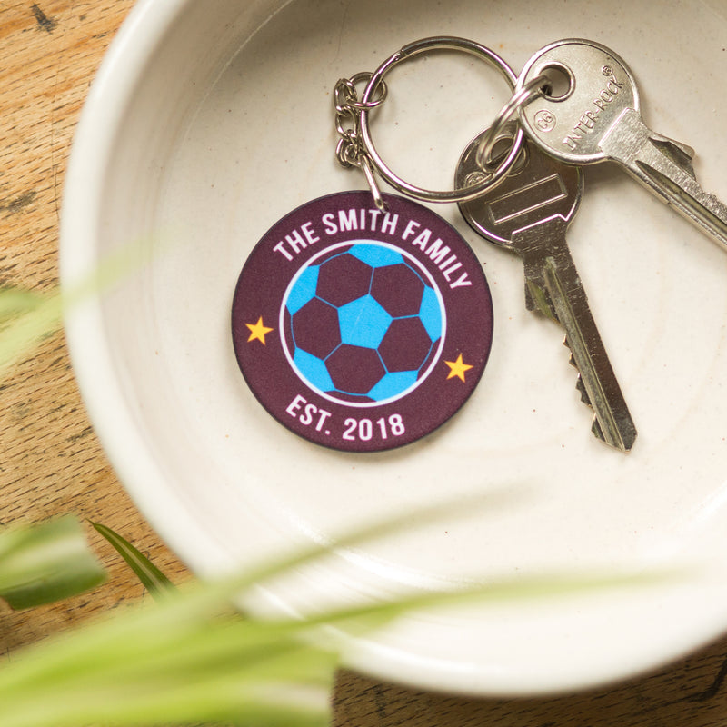 Personalised Football Team Keyring