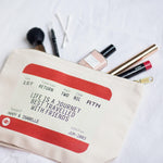 Personalised Ticket Make Up Bag Gift for Friends - Of Life & Lemons®