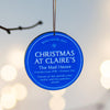 Personalised 'Blue Plaque' Christmas Tree Decoration - Of Life & Lemons®