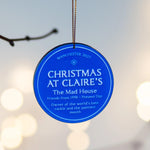 Personalised 'Blue Plaque' Christmas Tree Decoration - Of Life & Lemons®