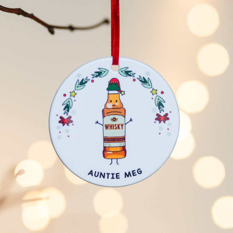 'Favourite Drink' Personalised Christmas Tree Decoration - Of Life & Lemons®