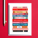 Personalised Books Valentine's Card