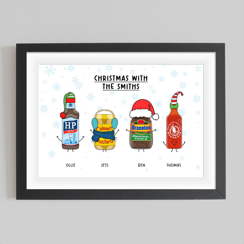 Personalised Christmas Condiments Print