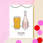 Favourite Drinks Personalised Engagement Card