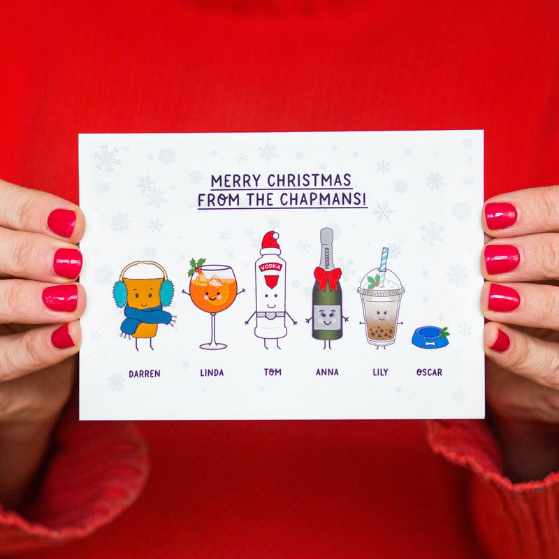 Personalised Family Christmas Card Pack - Of Life & Lemons®