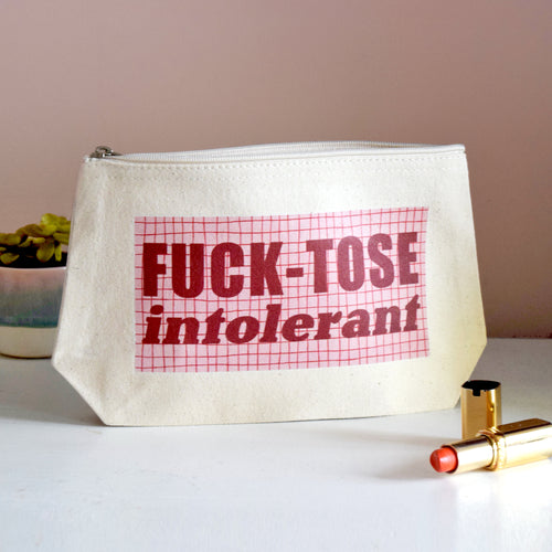 'Fuck-tose Intolerant' Cosmetic Bag