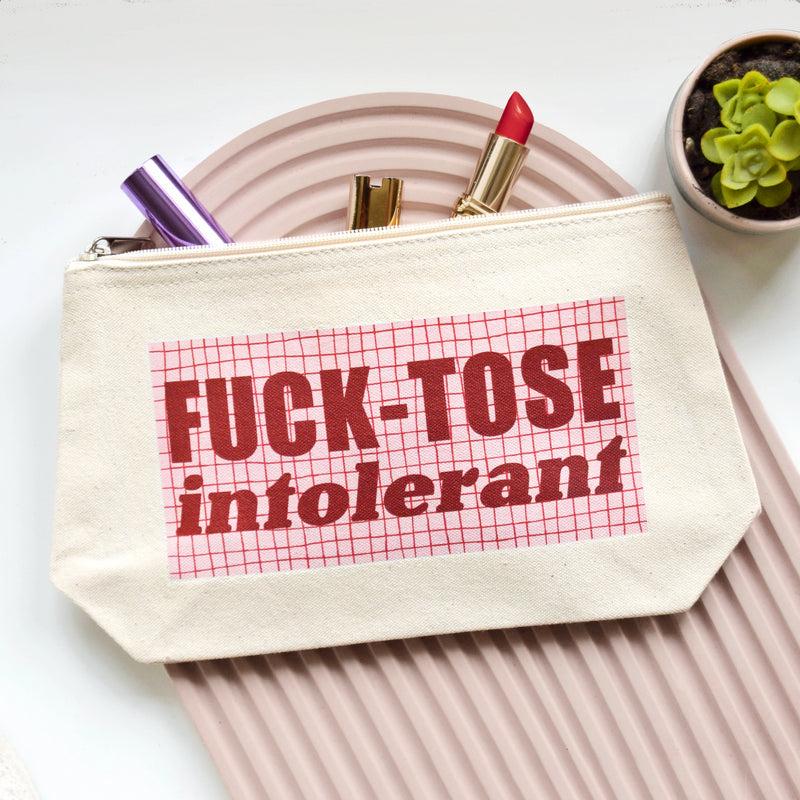 'Fuck-tose Intolerant' Cosmetic Bag