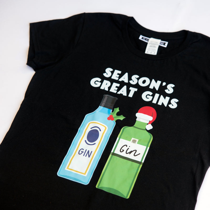 Ladies Gin Christmas T-Shirt