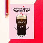 Funny Guinness themed Valentines card with a rude message