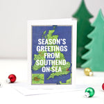 Personalised UK Map Christmas Cards