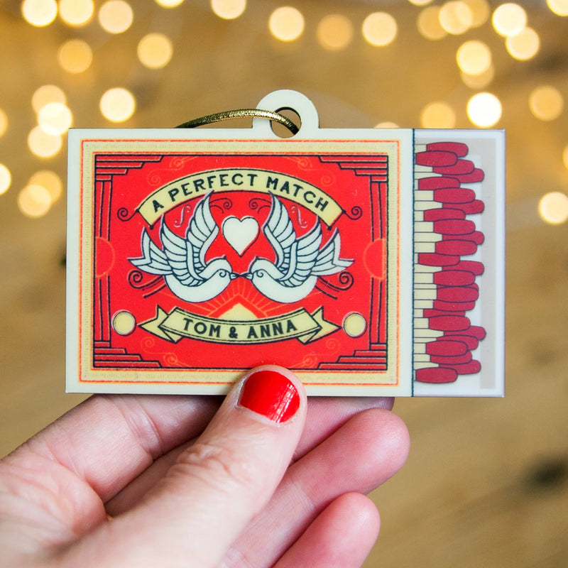 Personalised Matchbox Christmas Tree Decoration