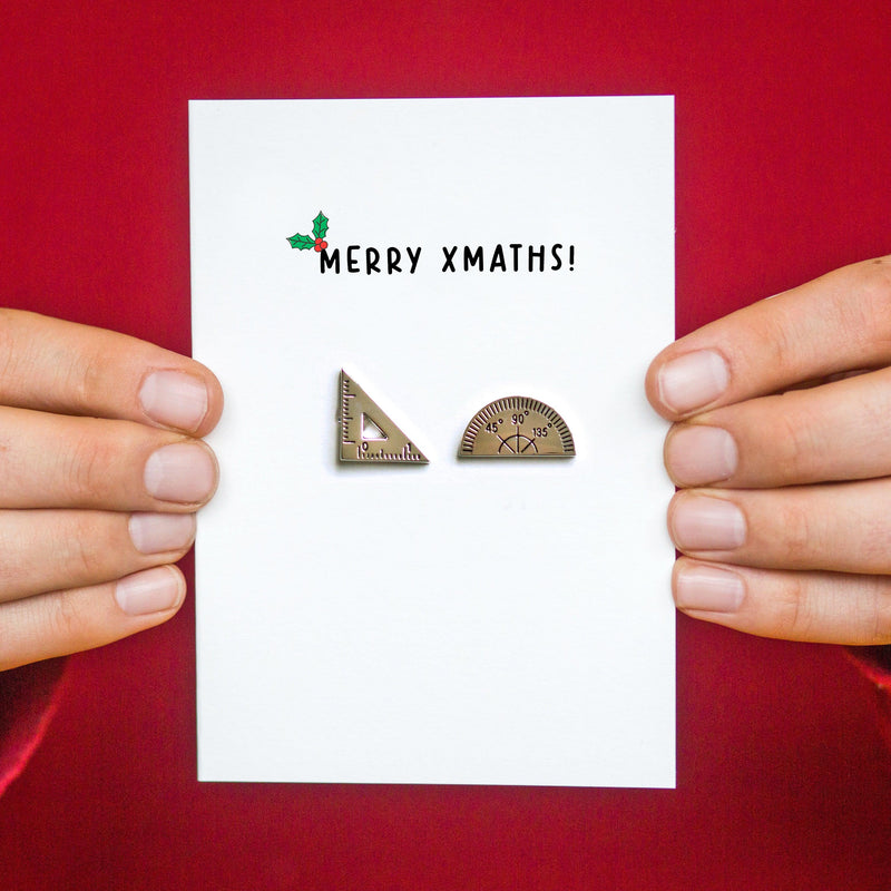 'Merry XMaths' Christmas Card and Cufflinks - Of Life & Lemons®