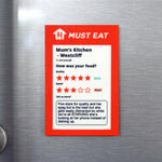 Funny Personalised Food Rating Fridge Magnet