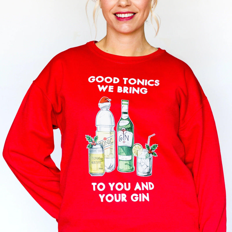 'Good Tonics We Bring' Gin Christmas Jumper - Of Life & Lemons®