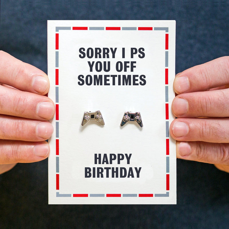 Funny Gaming Birthday Card and Cufflinks - Of Life & Lemons®