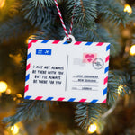 Personalised Postcard Christmas Tree Decoration