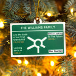 Personalised Road Sign Christmas Tree Decoration