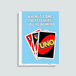 Funny Uno Card For Teacher