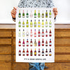 WINEderful' Wine Montage Tea Towel