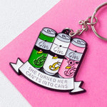 'She Turned Her Can'ts Into Cans' Funny Gin Keyring Keyring Of Life & Lemons 