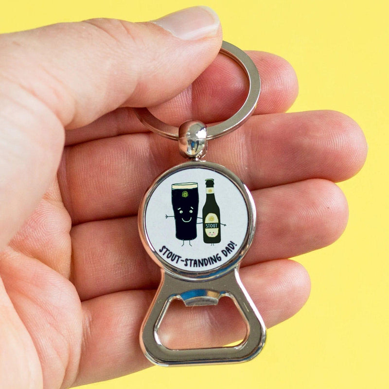 'Stout-standing Dad' Bottle Opener Keyring Keyring Of Life & Lemons 