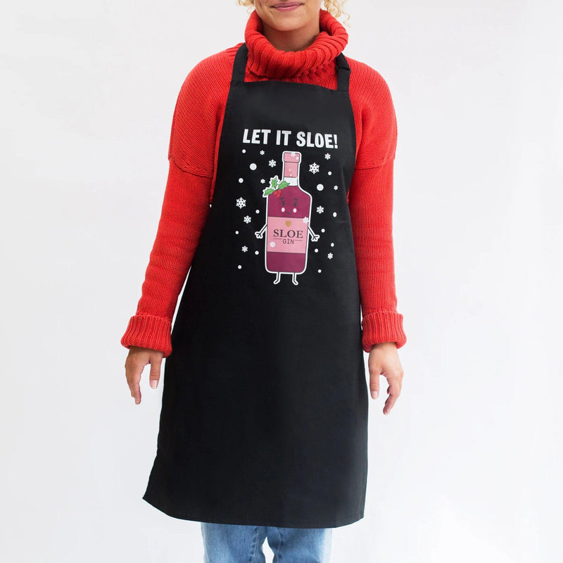 'Let It Sloe' Funny Christmas Apron Aprons Of Life & Lemons 