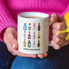 An ideal gift for someone you can't be with on a special occasion, this illustrated mug gives the message that you are with them  in spirit