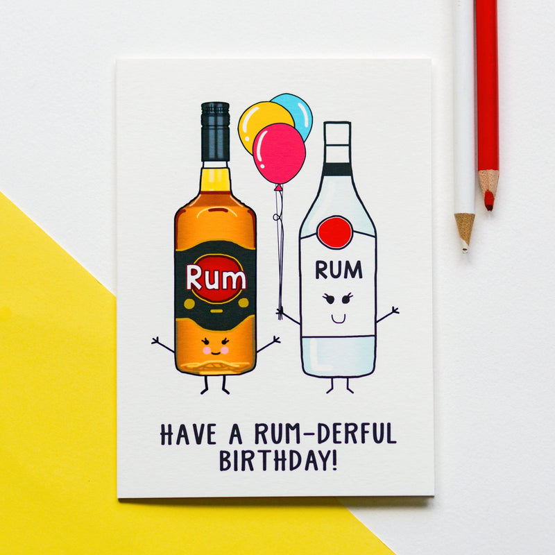 Funny Rum Birthday Card Birthday Card Of Life & Lemons 