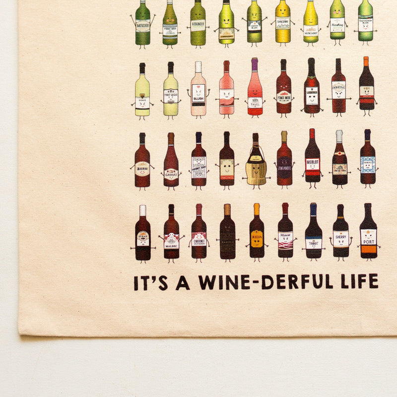 A funny wine pun and wine illustrations makes this tote bag a brilliant gift for a wine lover