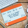 Personalised Friendship Train Ticket Mouse Mat Mouse Mat Of Life & Lemons® 