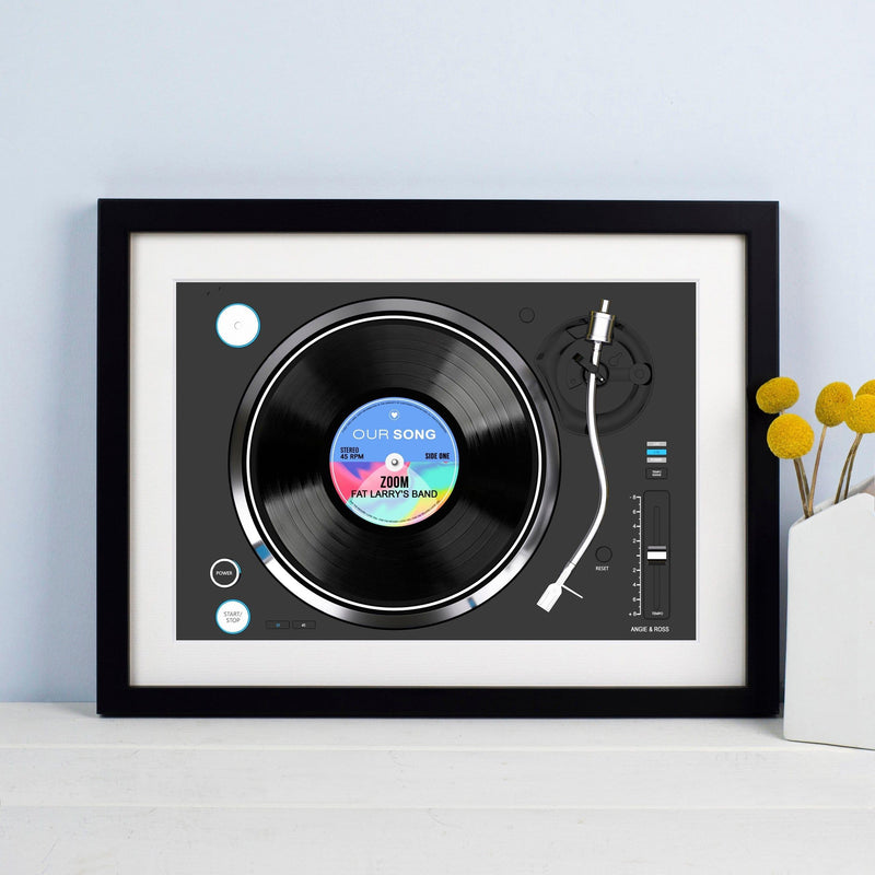 Personalised Vinyl Record 'Our Song' Print Personalised Prints Of Life & Lemons 