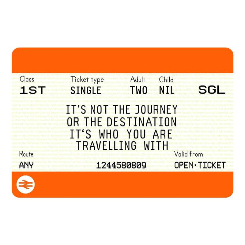 Personalised Train Ticket Print Train Ticket Prints Of Life & Lemons 