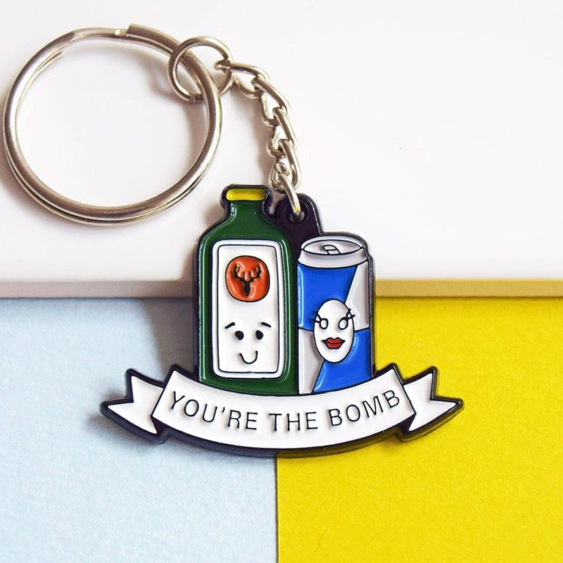 'You're the Bomb' Enamel Keyring Keyring Of Life & Lemons 