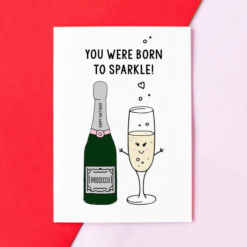 Personalised Prosecco Birthday Card Birthday Cards Of Life & Lemons 