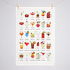 Illustrated Cocktails Tea Towel Tea Towel Of Life & Lemons 