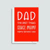 'Best Thing Since Mum' Funny Father's Day Card Cards for Dad Of Life & Lemons 