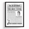 Personalised Newspaper Gin Print Personalised Prints Of Life & Lemons 