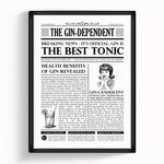 Personalised Newspaper Gin Print Personalised Prints Of Life & Lemons 