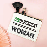 'Gindependent Woman' Gin Make up Bag Make Up Bags Of Life & Lemons 