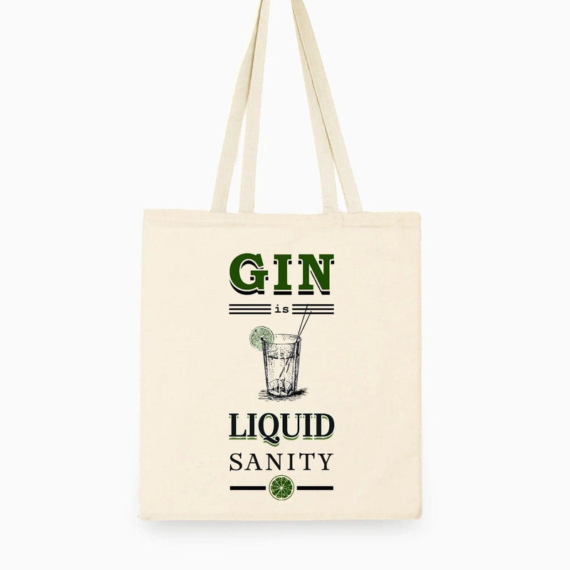 'Gin is Liquid Sanity' Tote Bag Tote Bag Of Life & Lemons 