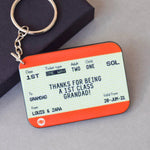 Personalised Train Ticket Keyring for Grandad Personalised Keyring Of Life & Lemons 