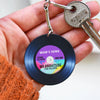 'Mum's Song' Personalised Vinyl Keyring for Mum Personalised Keyring Of Life & Lemons 