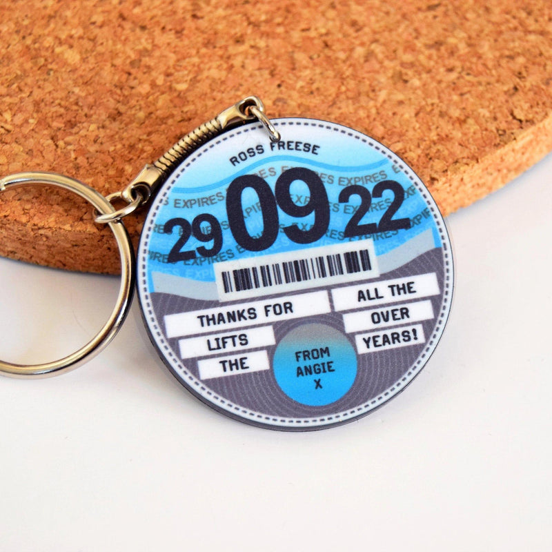 Personalised Tax Disc Keyring Personalised Keyring Of Life & Lemons 