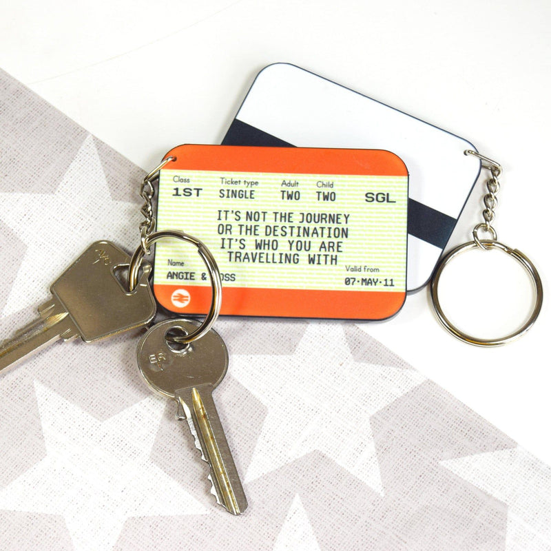 Personalised Train Ticket Keyring Personalised Keyring Of Life & Lemons 