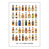 'Whisky Business' Illustrated Whisky Print Montage Prints Of Life & Lemons 