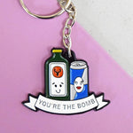 'You're the Bomb' Enamel Keyring Keyring Of Life & Lemons 